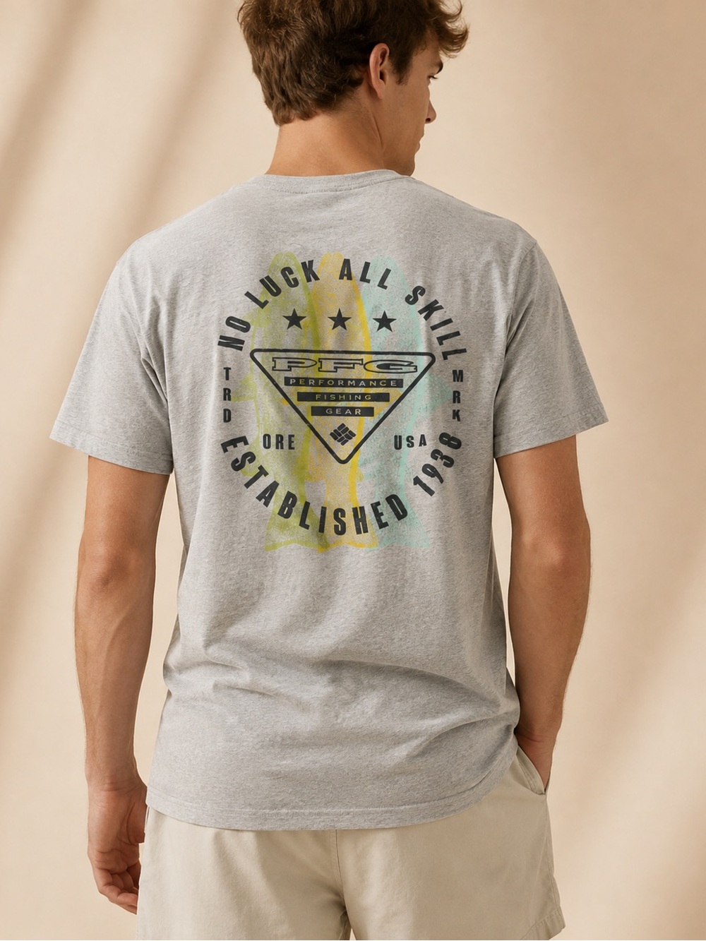 Columbia PFG Performance Fishing Graphic T-Shirt Gray Men’s Medium
